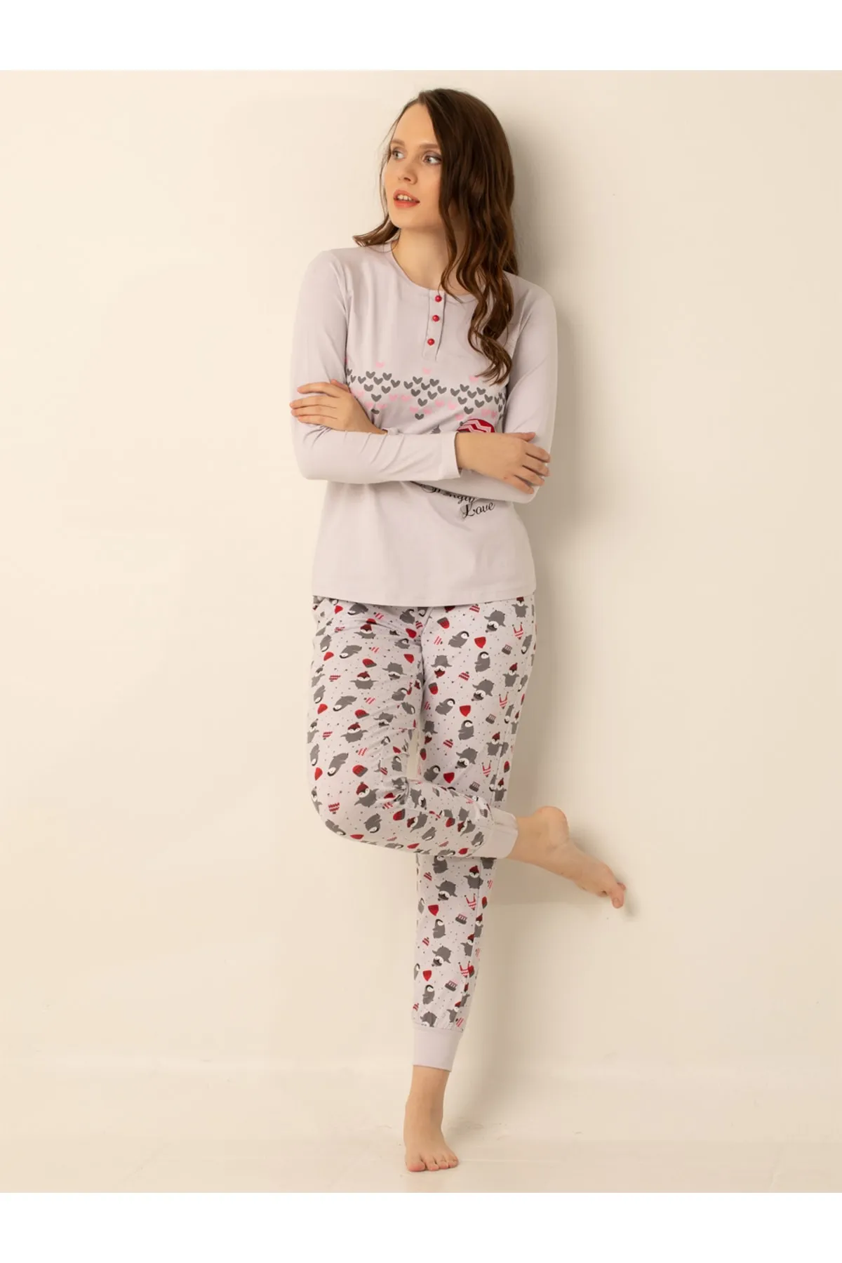 Doremi  Damen-Pyjama-Set aus Baumwolle