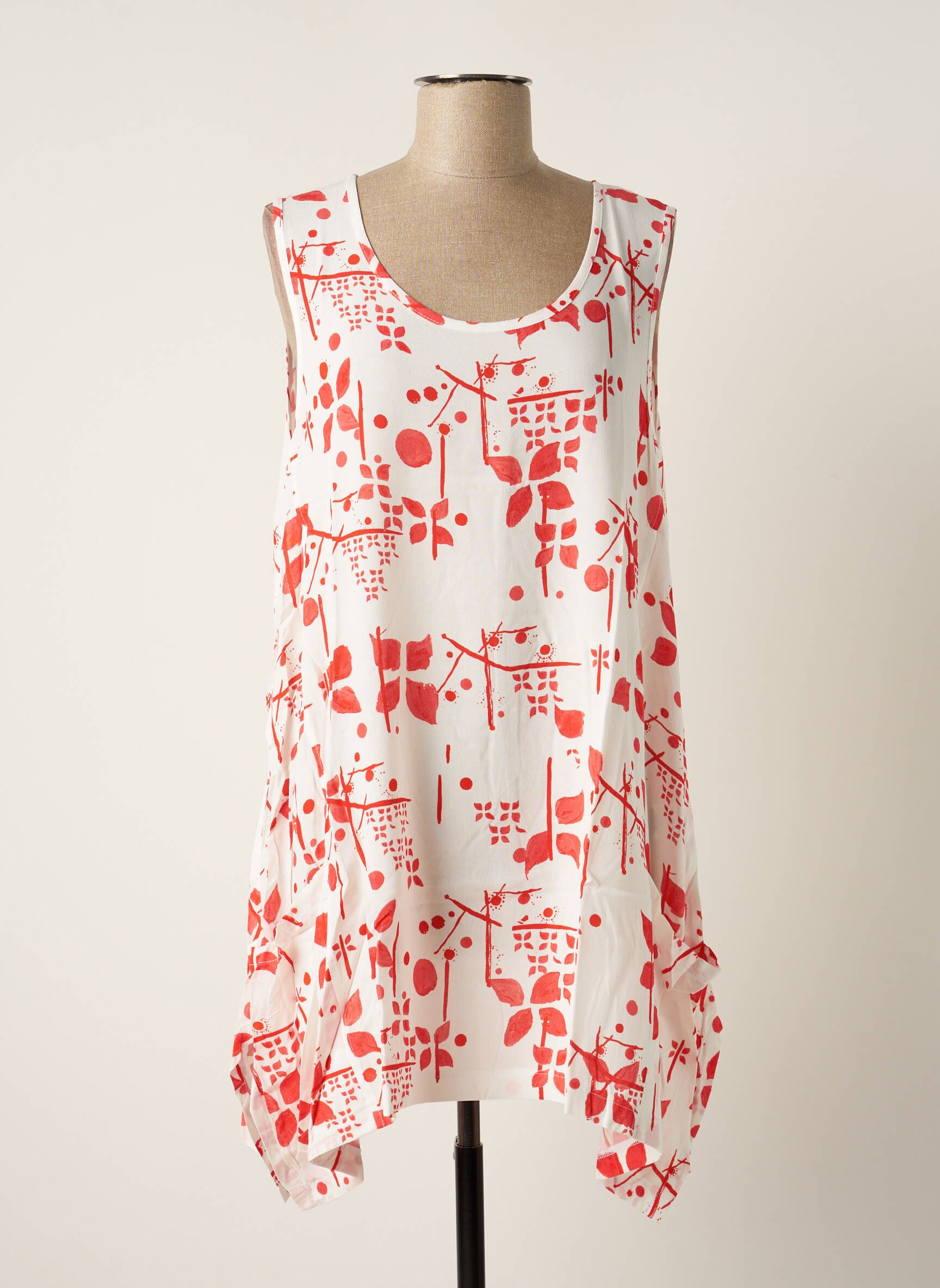 G Oze Tuniquesansmanche Femme couleur rouge