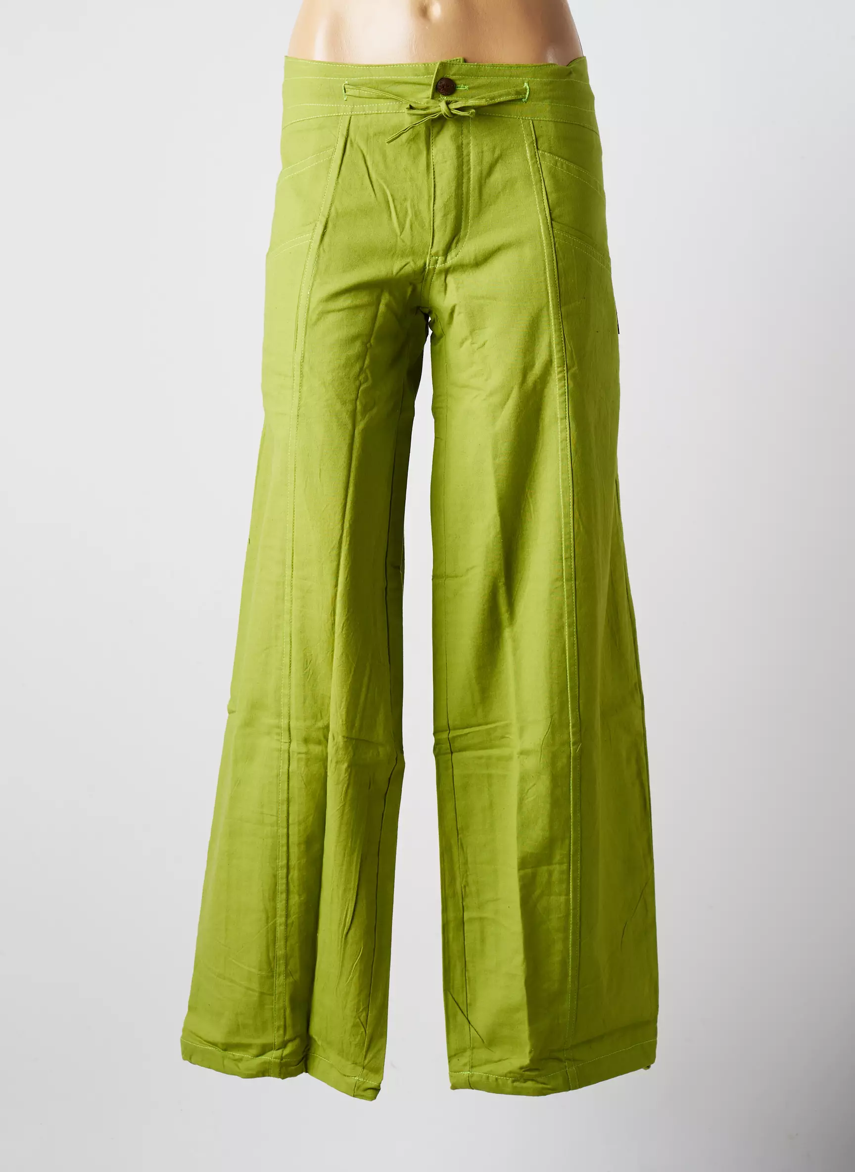 Dipawali Pantalons Larges Femme couleur vert