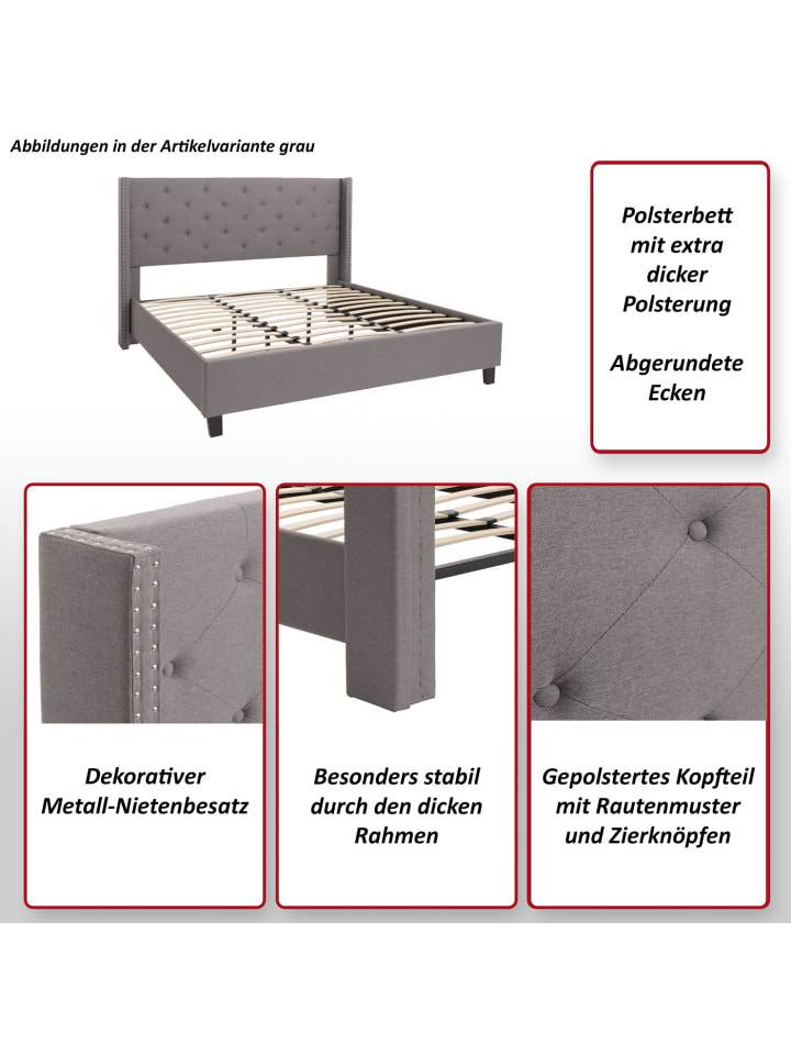MCW Polsterbett N59, Grau günstig kaufen onesize
