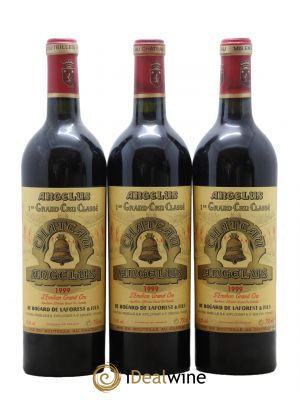 Château Angélus 1er Grand Cru Classé A  1999 - Lot de 3 Bouteilles