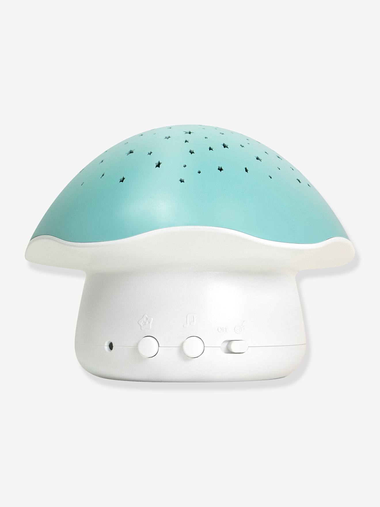 Veilleuse musicale et projecteur d’étoiles PABOBO Champignon bleu