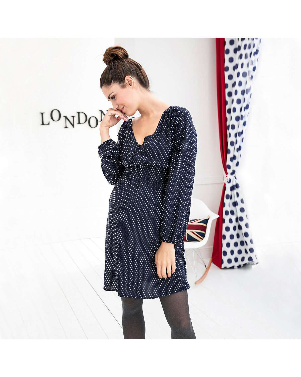 Umstands- und Still-Kleid Dots