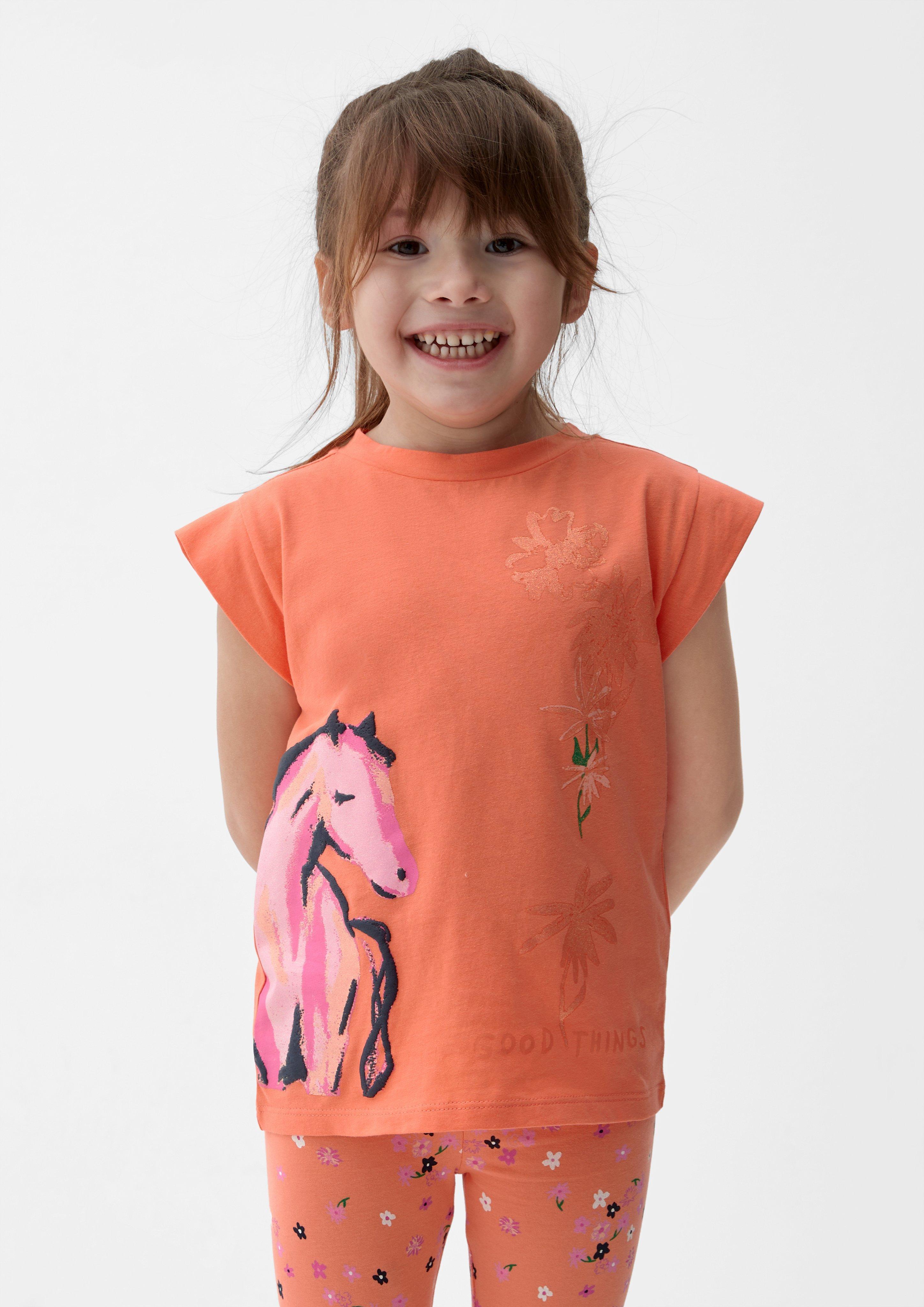 T-Shirt mit Glitzerprint  2127416-2034