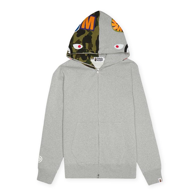 A Bathing Ape Shark Full Zip Hoodie M grey