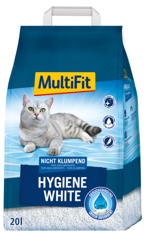 MultiFit Katzenstreu MultiFit Hygiene White 4x20 l