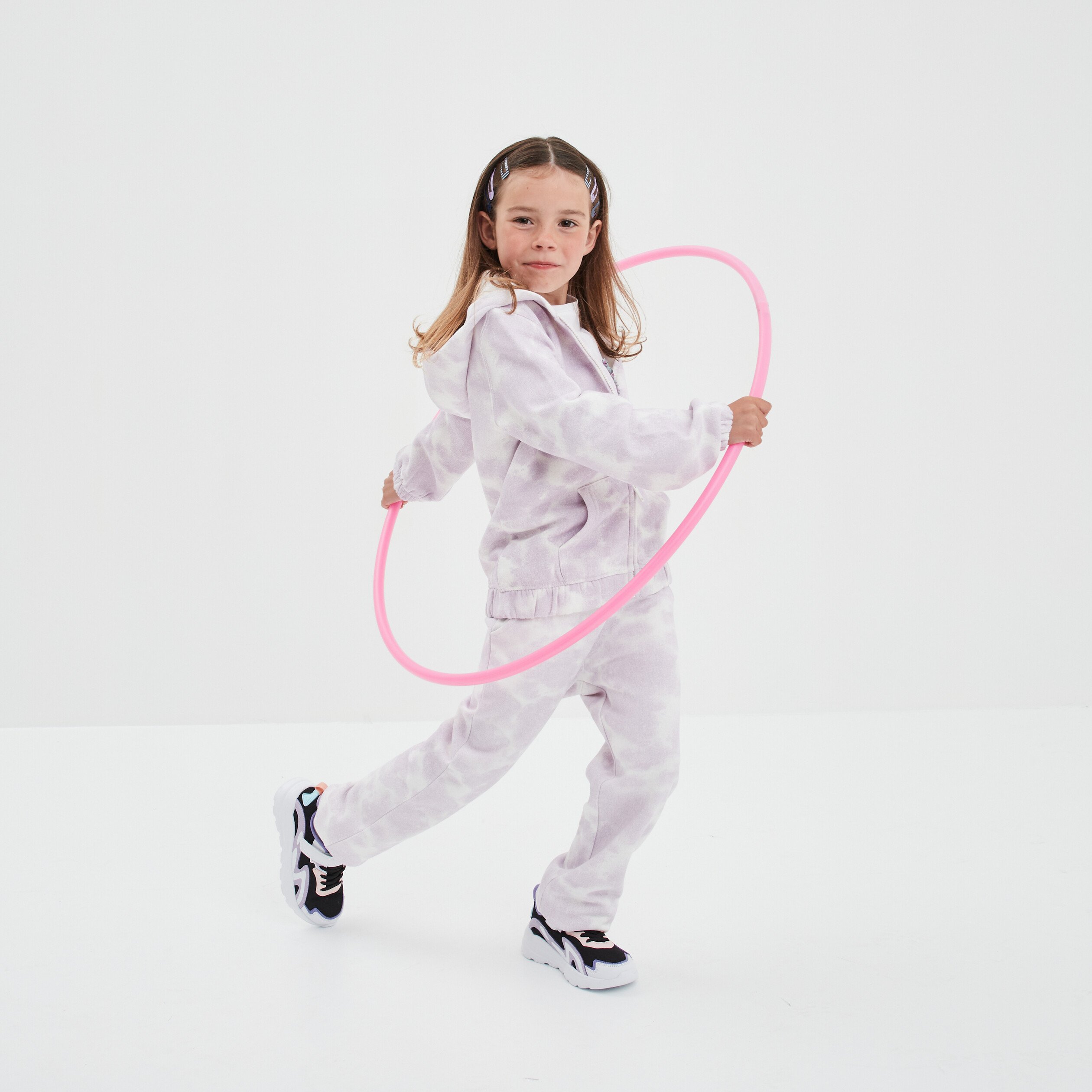 Sweat zippé molleton à capuche ecru fille | La Halle