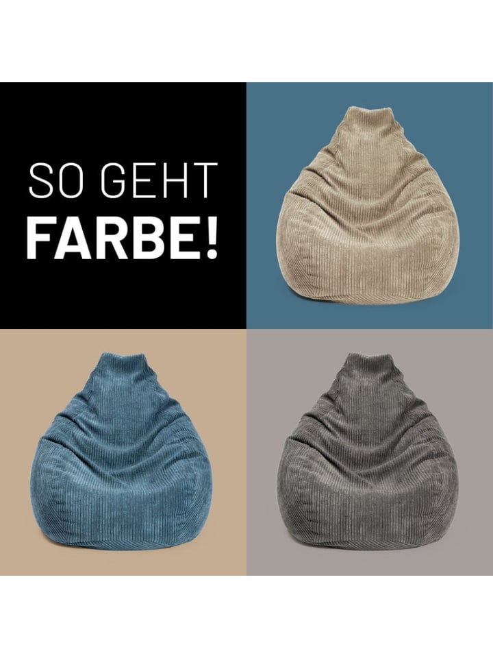Lumaland LUMALAND Sitzsack GIANT aus der Cord-Reihe, 135 x 100 cm - Bezug soft & waschbar günstig kaufen onesize