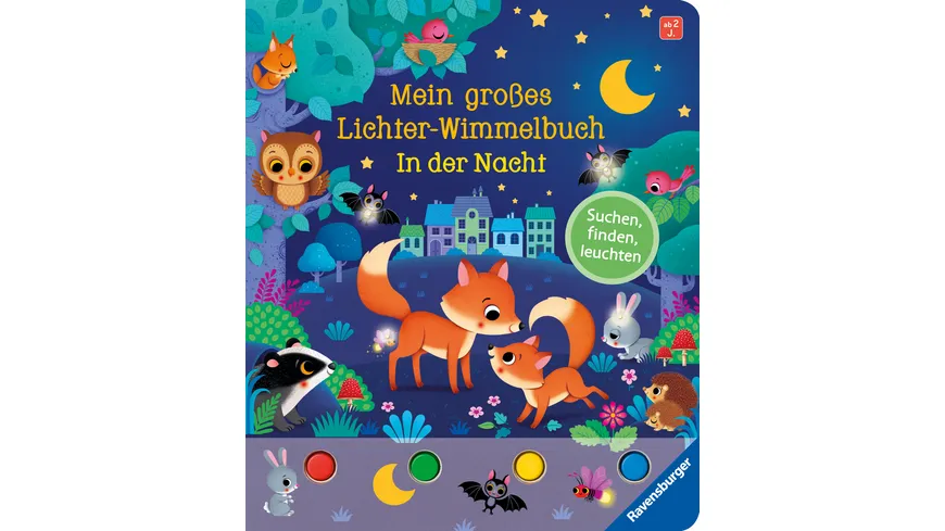 Mein großes Lichter-Wimmelbuch: In der Nacht Suchen, finden, leuchten