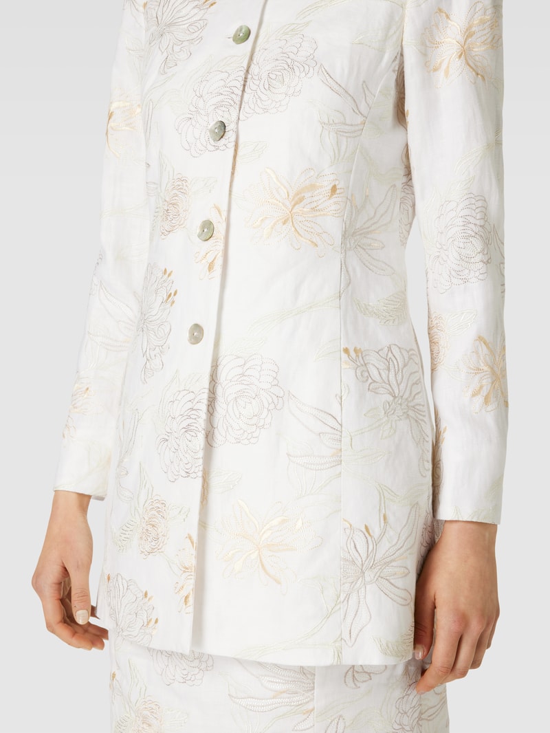 Blazer mit Stickereien in offwhite