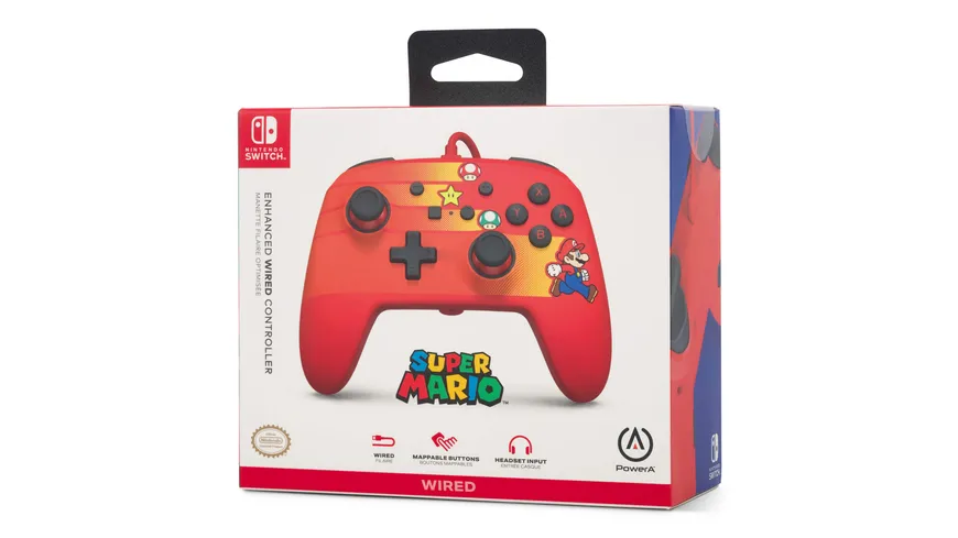PowerA Enhanced Wired Controller für Nintendo Switch – Speedster Mario