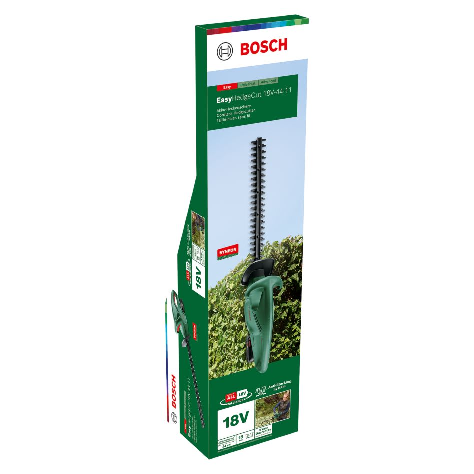 Bosch Green 0600849H07 EasyHedgeCut 18V-44-11 Sladdlös häcksax 1x 18V 2,0 Ah och laddare AL1810CV