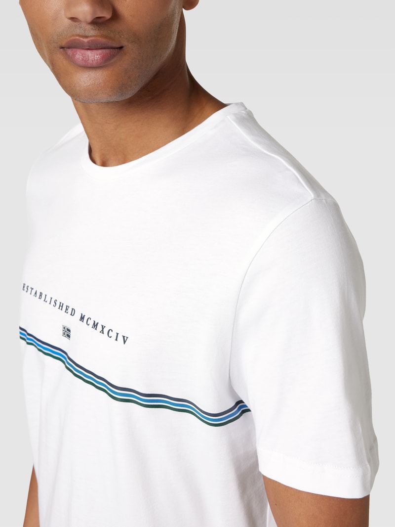T-Shirt mit Brand-Detail in weiß