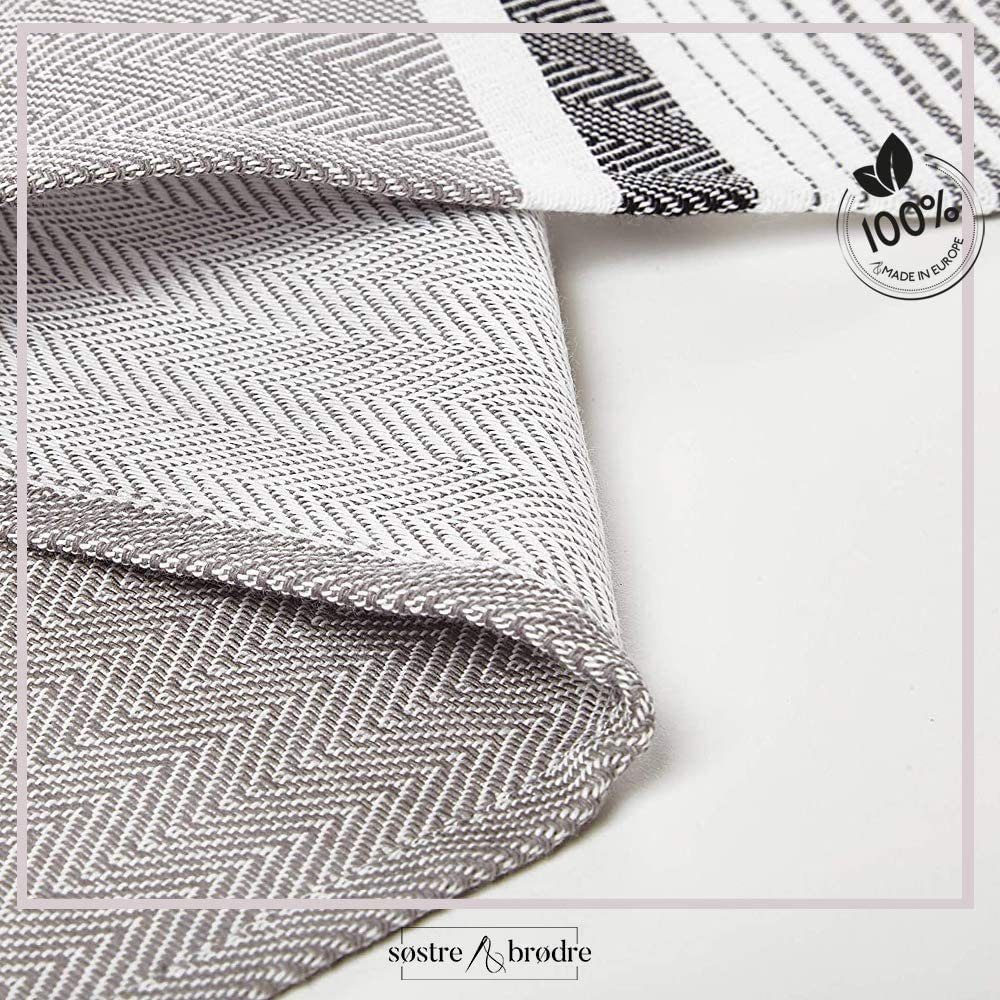 søstre & brødre Geschirrtuch 4er Set Küchentücher im modernen Elements-Design, 50 x 70 cm, 100% Baumwolle, Made in EU, (Spar-Set, 4-tlg., 4), Verschiedene Designs, Jacquardgewebe, 4er Set, 2er Set