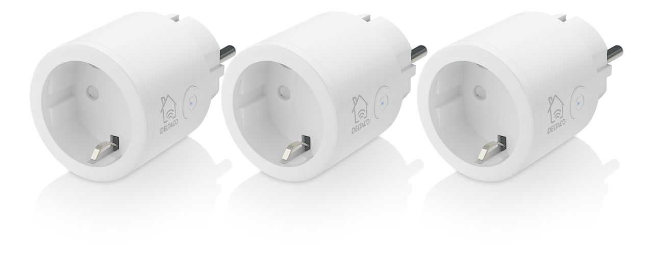 Deltaco DELTACO Smart Home Steckdose, weiß, indoor, 3er Pack