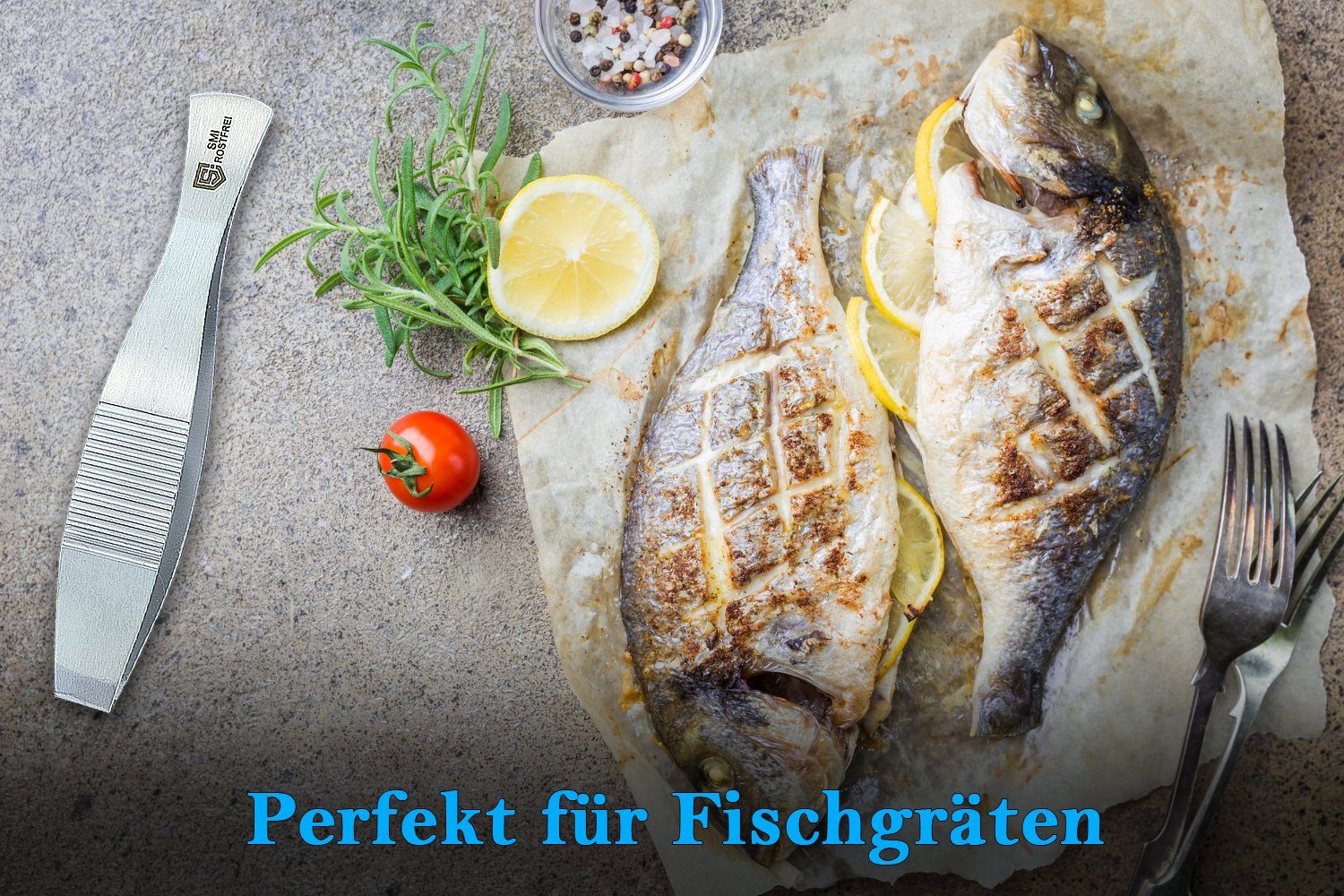 SMI Kochpinzette Grätenpinzette fischgrätenzange fischgrätenpinzette fischpinzette