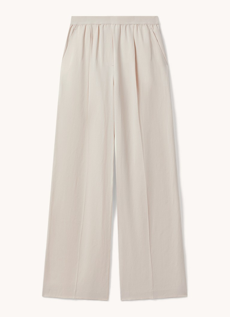 Reiss Vera high waist wide fit pants in lyocell blend