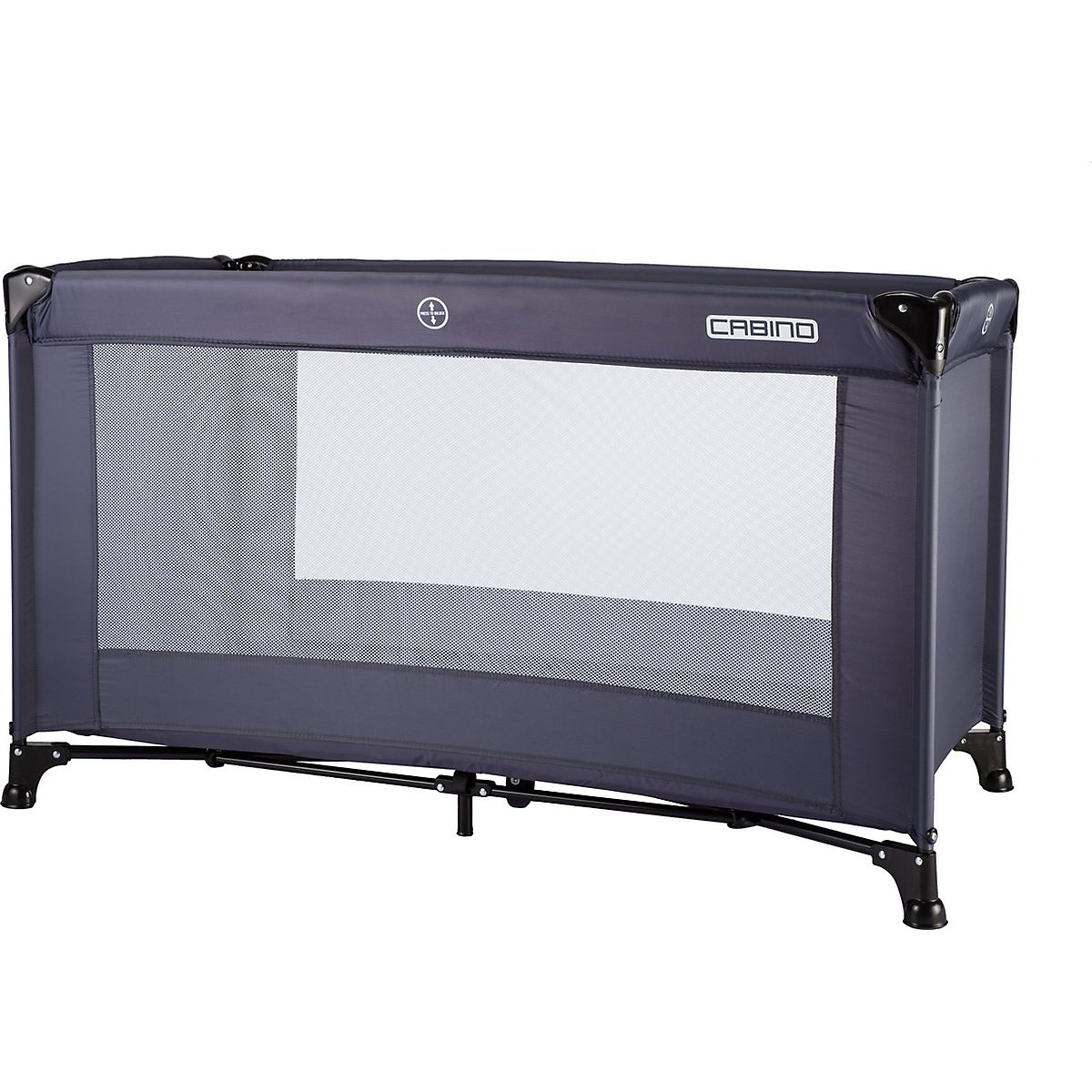 Babybett Campingbett Reisebett  Campingbett / Reisebett Set inklusive bequemer Matratze 60x120cm Grau