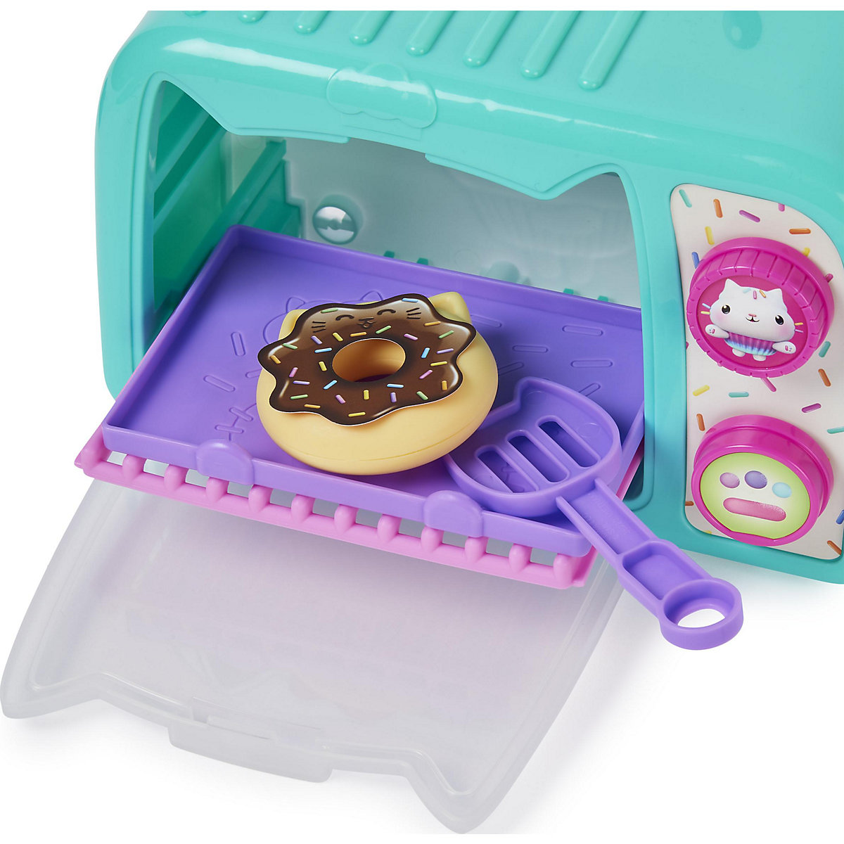 Gabby‘s Dollhouse, Bäckerei mit 'Cakey'-Ofen, Küchenspielzeug mit Licht- und Geräuscheffekten, Zubehörteile für Spielzeugküchen und Spielzeuglebensmittel, Kinderspielzeug