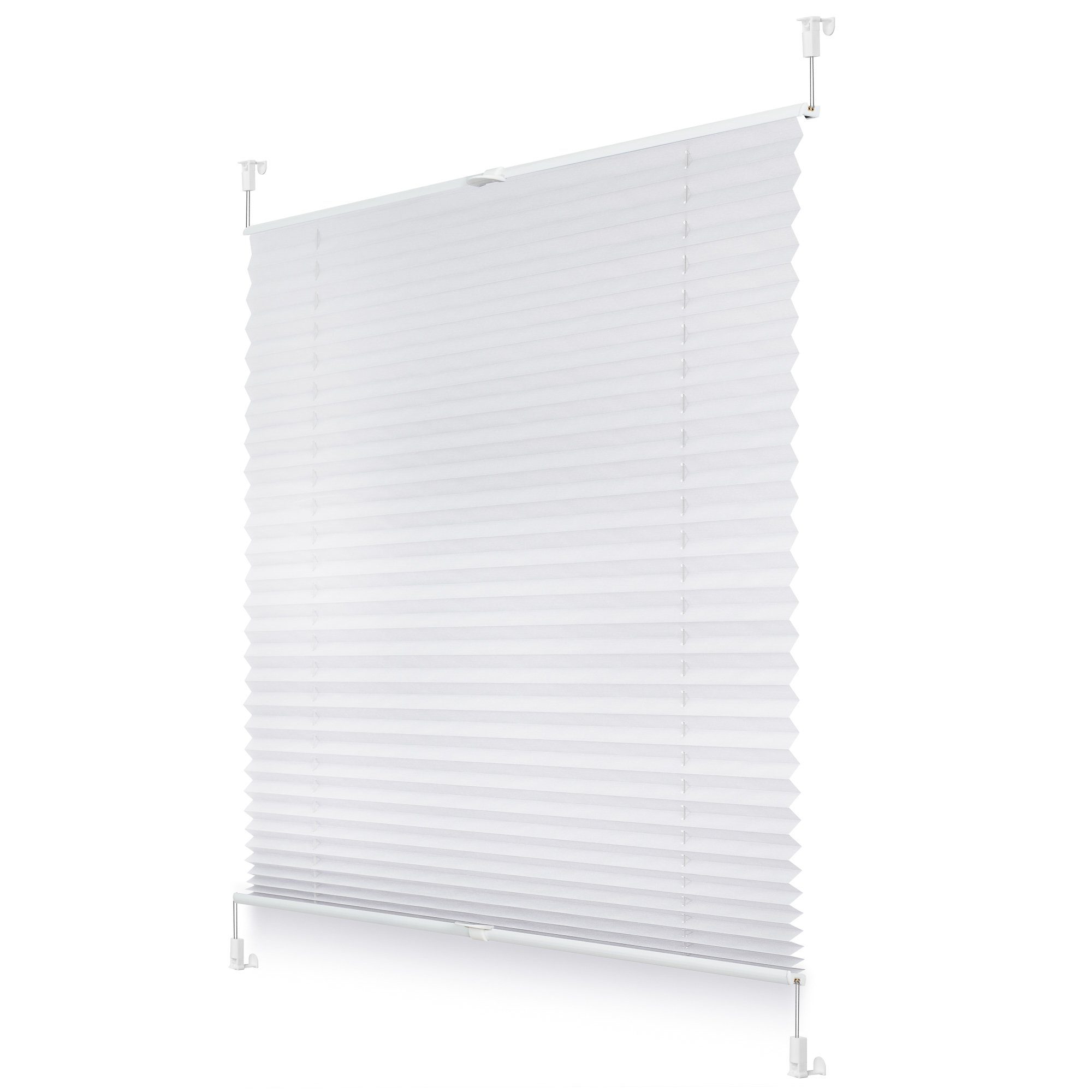 Plissee Plissee, Roomy, verspannt, Klemmbar, Klemmfix, ohne Bohren, Klemmfix, verspannt, blickdicht, Sichtschutz Sonnenschutz Jalousie Lichtschutz: lässt Tageslicht hindurch und ist gleichzeitig ein optimaler Blendschutz, verstellbare Klemmträger, oh