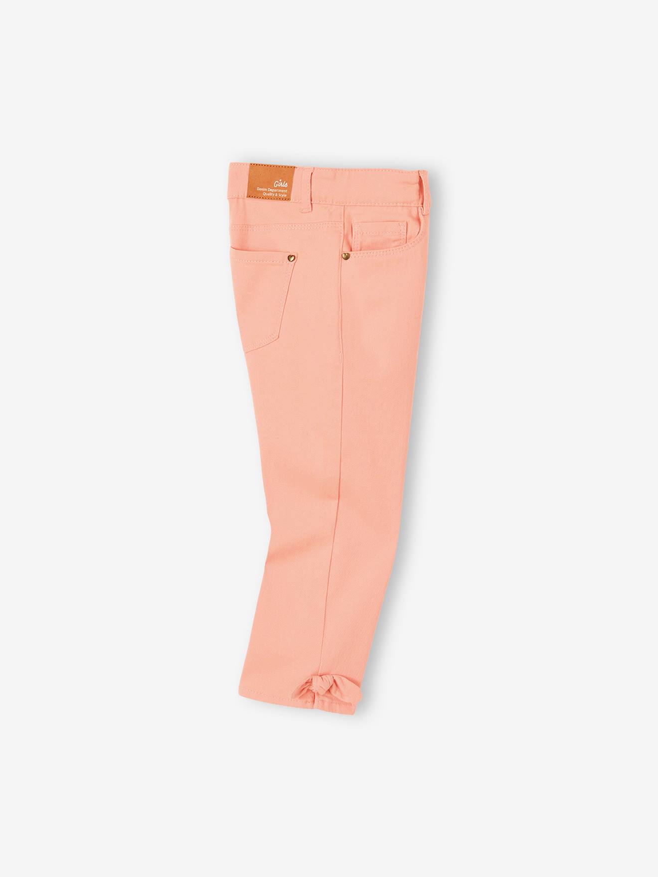 Pantacourt à noeuds fille rose