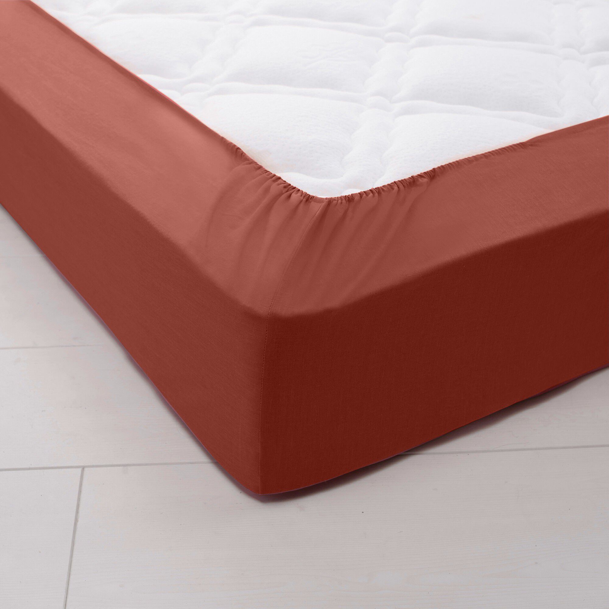 Drap-housse uni coton bonnet 32 cm