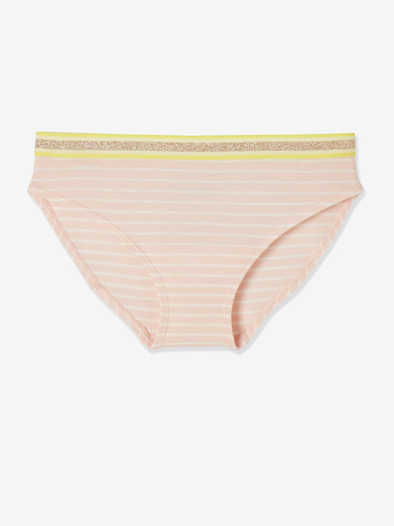 Lot de 5 culottes fille eau de rose rayé