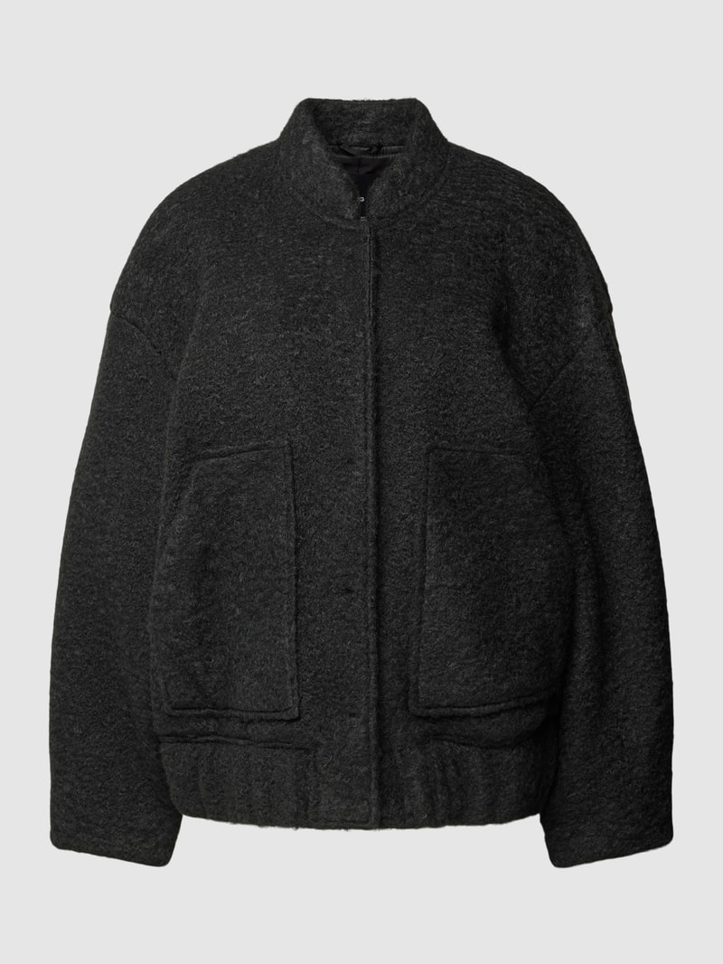 Jacke mit Stehkragen Modell 'SUGAR' in anthrazit