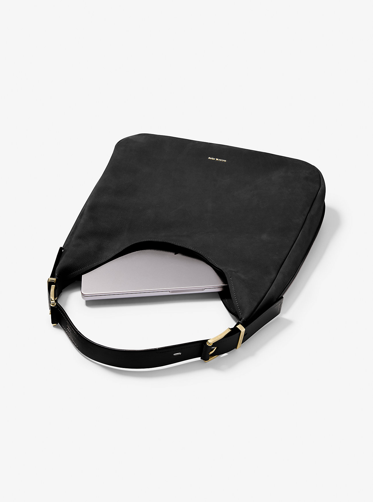 Nolita Stor Nubuck Hobo Skulderveske - SVART