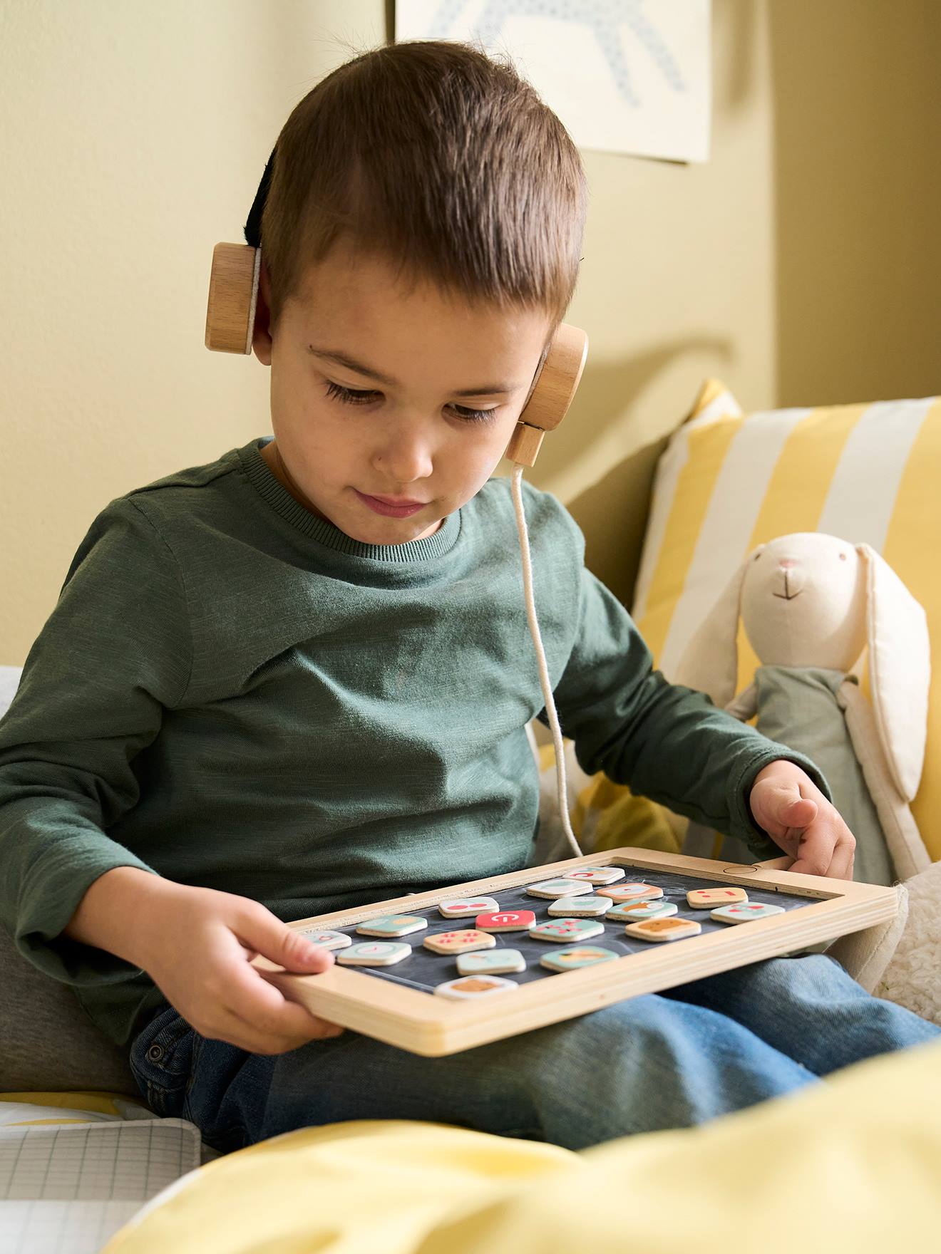 Vertbaudet Kinder Tablet aus Holz FSC - natur