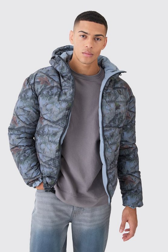 Wendbare Camouflage Steppjacke