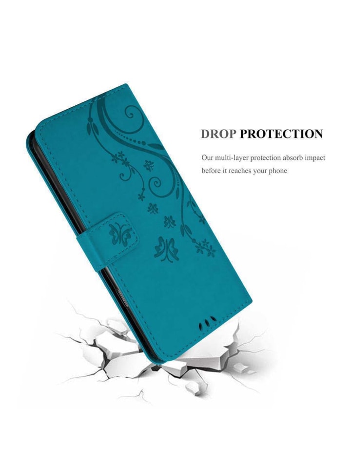 cadorabo Hülle für Apple iPhone 11 PRO MAX Blumen Design in FLORAL BLAU günstig kaufen onesize