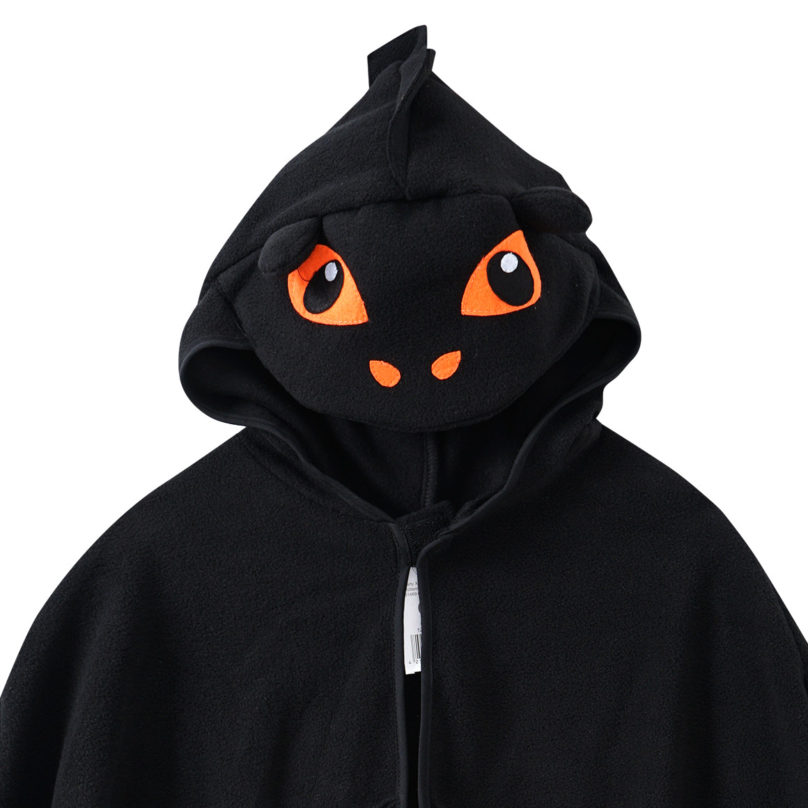 Kostüm Schwarzer Drache Cape mit Kapuze
