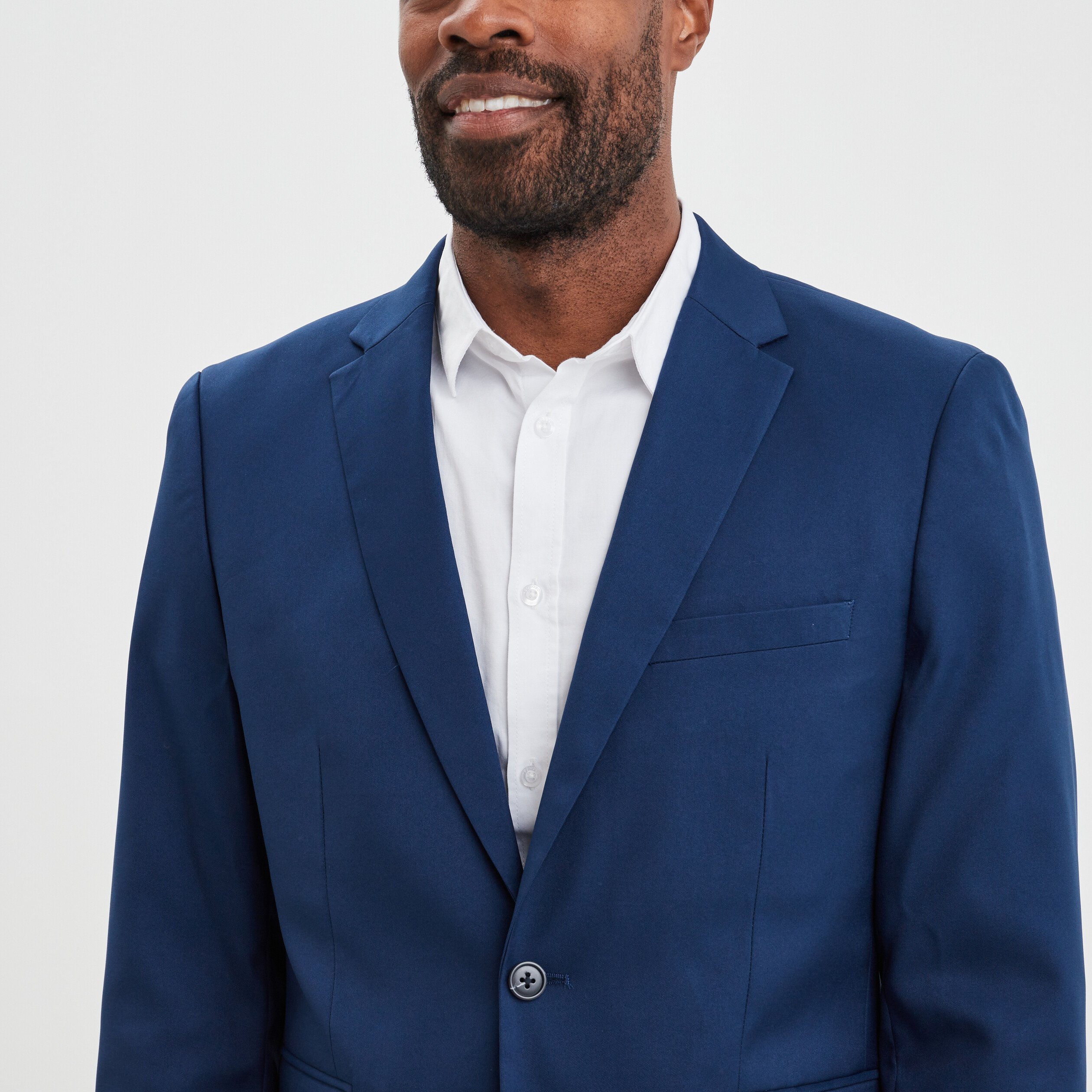 Veste de costume droite bleu electrique homme | La Halle