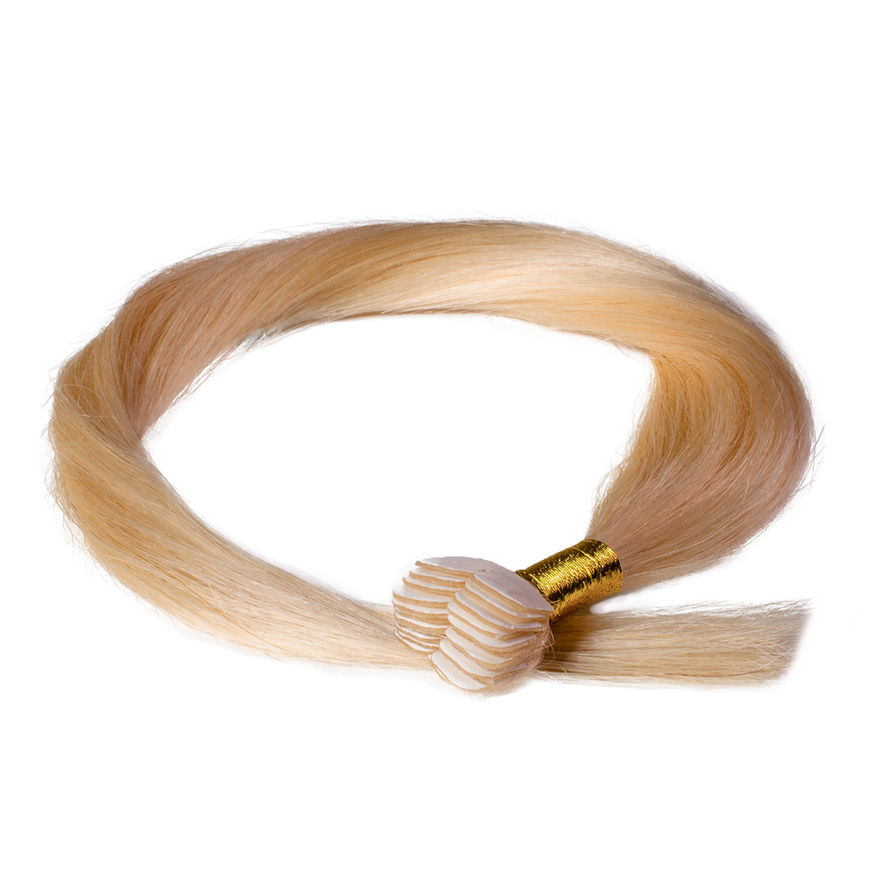 hair2heart Extensions adhesives Mini Tape Premium cheveux naturels #27 Blond doré foncé extensions