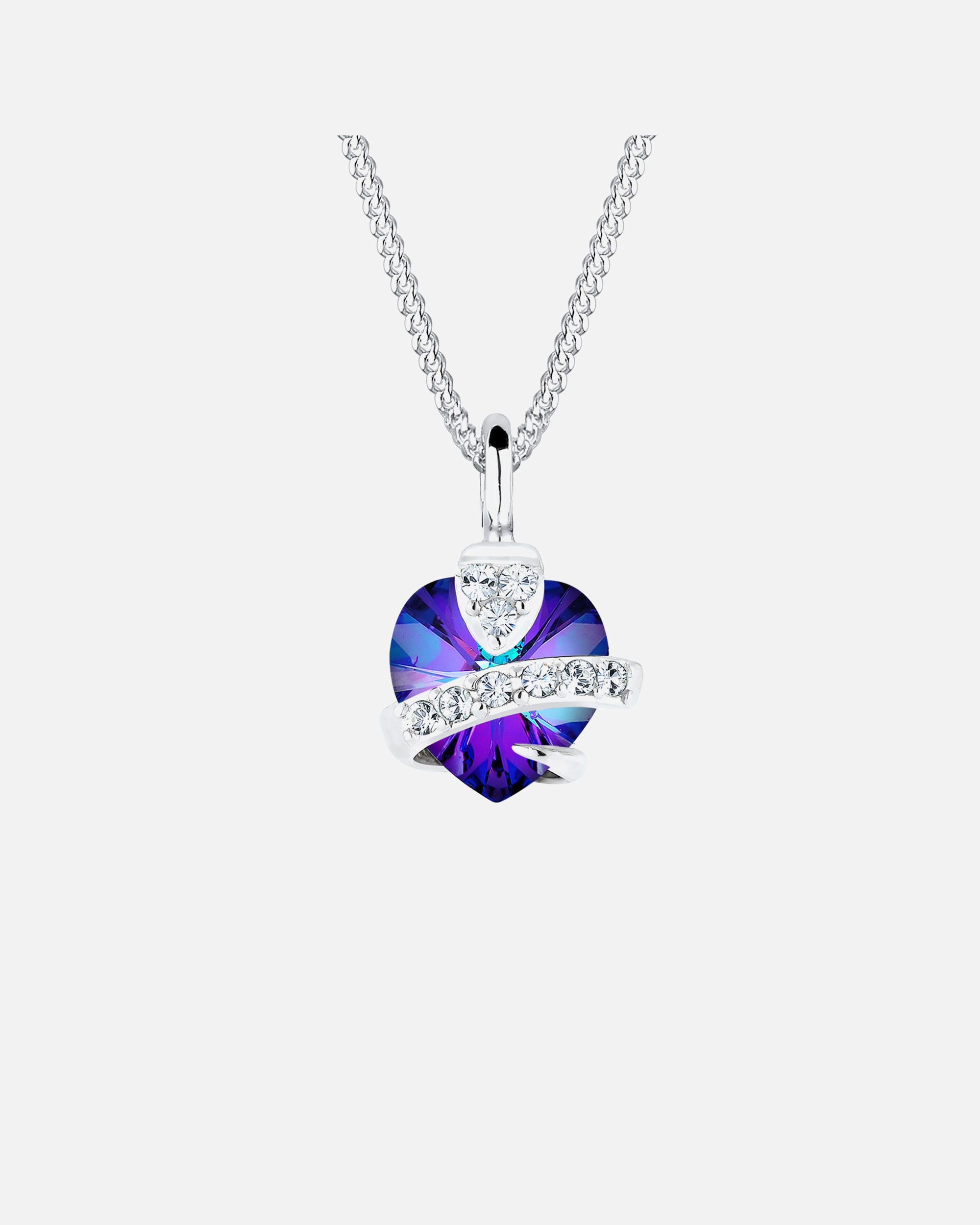 Glamouröser Herzanhänger von Elli für Damen mit Kristallen aus 925er Sterlingsilber
