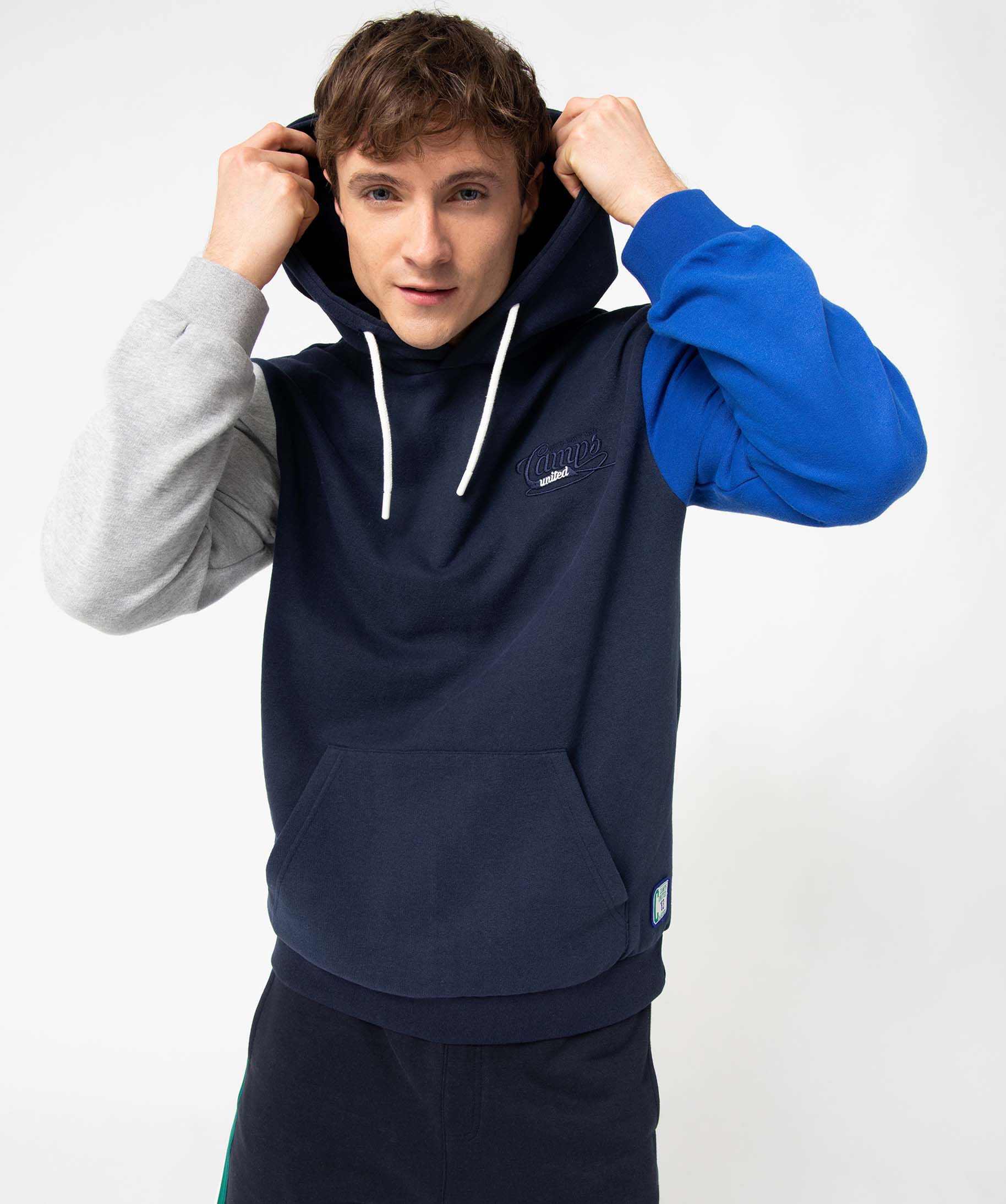 Sweat homme à capuche en molleton doux - Camps United bleu fonce | GEMO