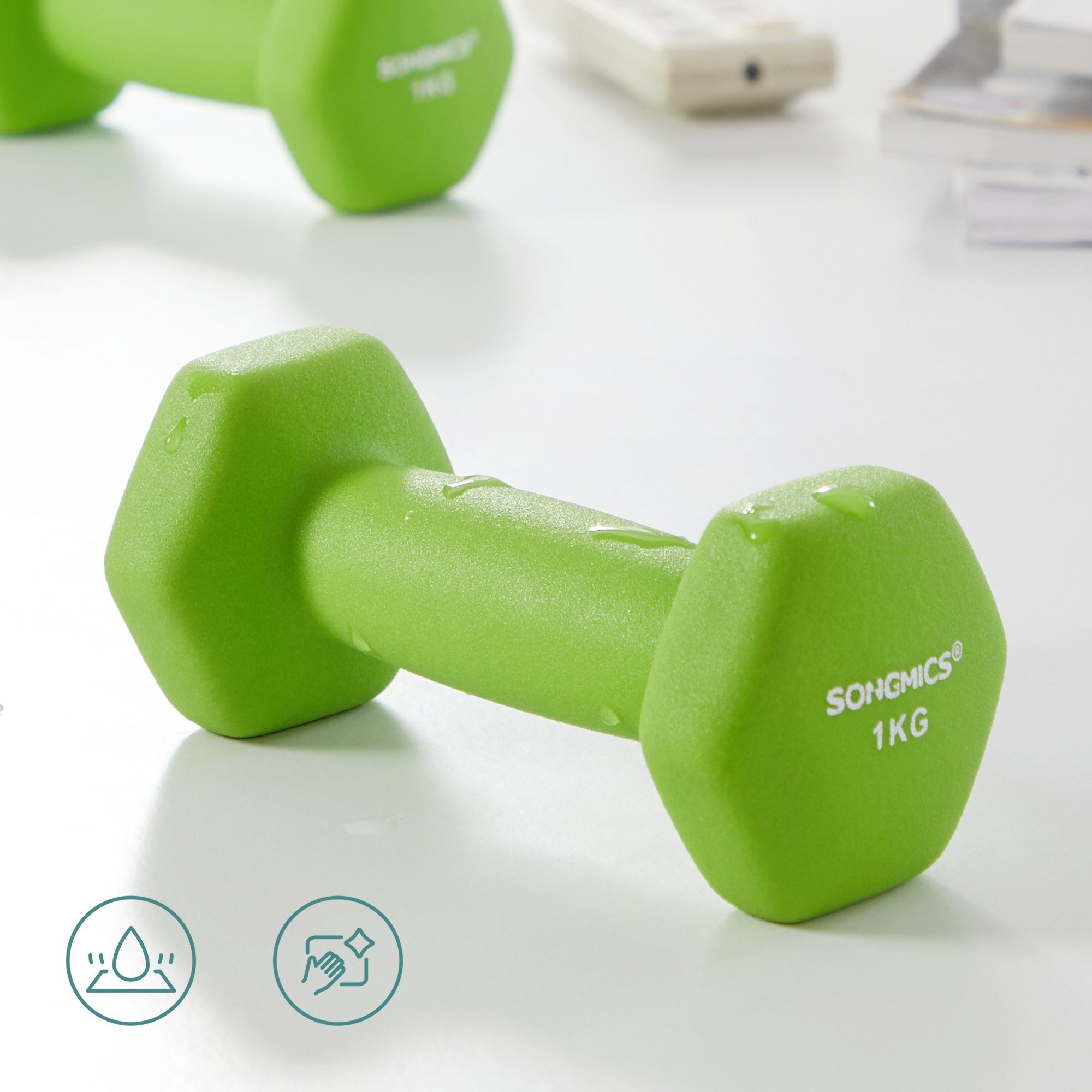 SONGMICS Hantel-Set, (Set), Kurzhantel Set 12kg+10kg, Krafttraining