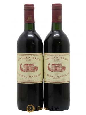 Pavillon Rouge du Château Margaux Second Vin  1987 - Lot de 2 Bouteilles