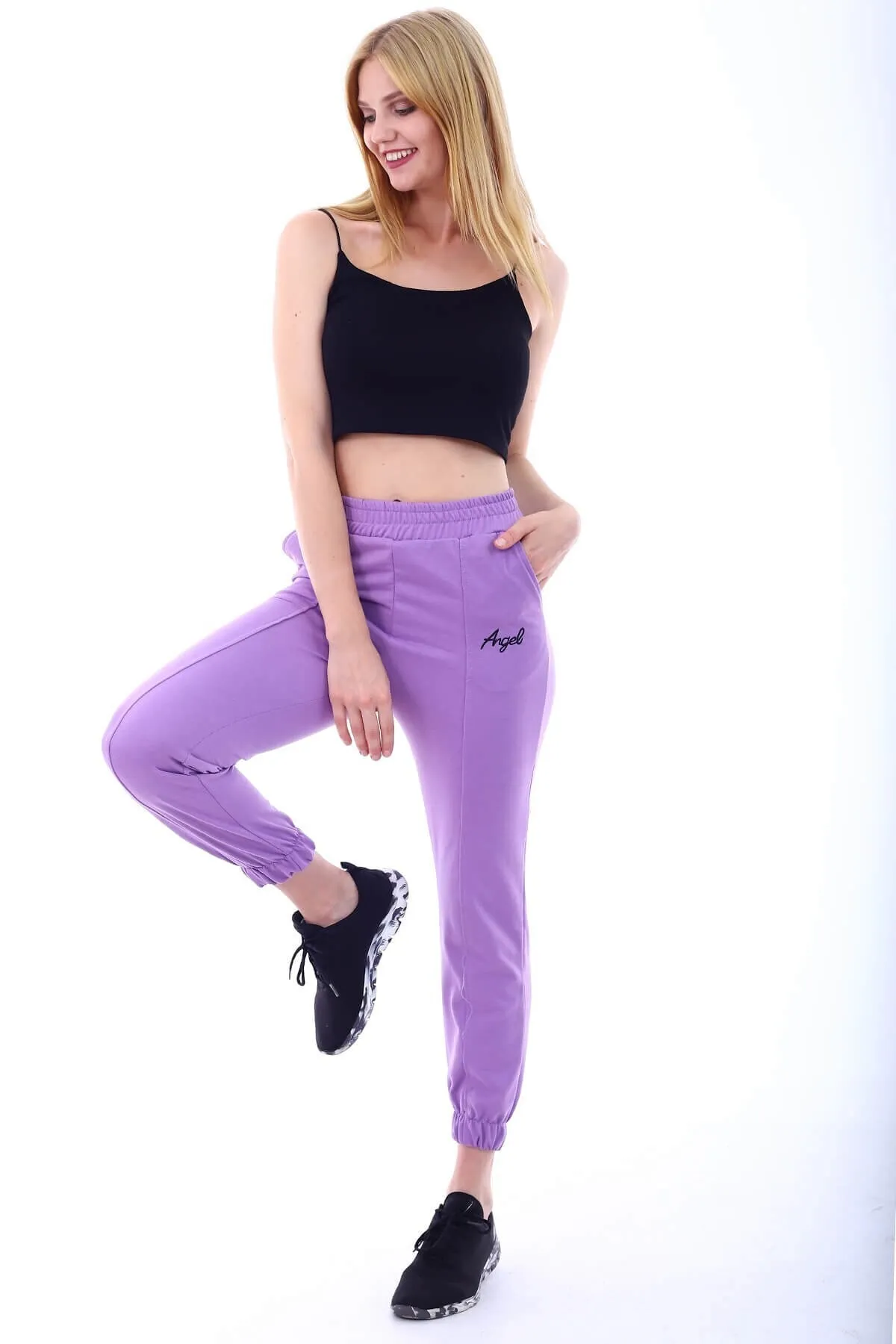 Deafox  Lilac Angel Jogginghose mit elastischem Bund