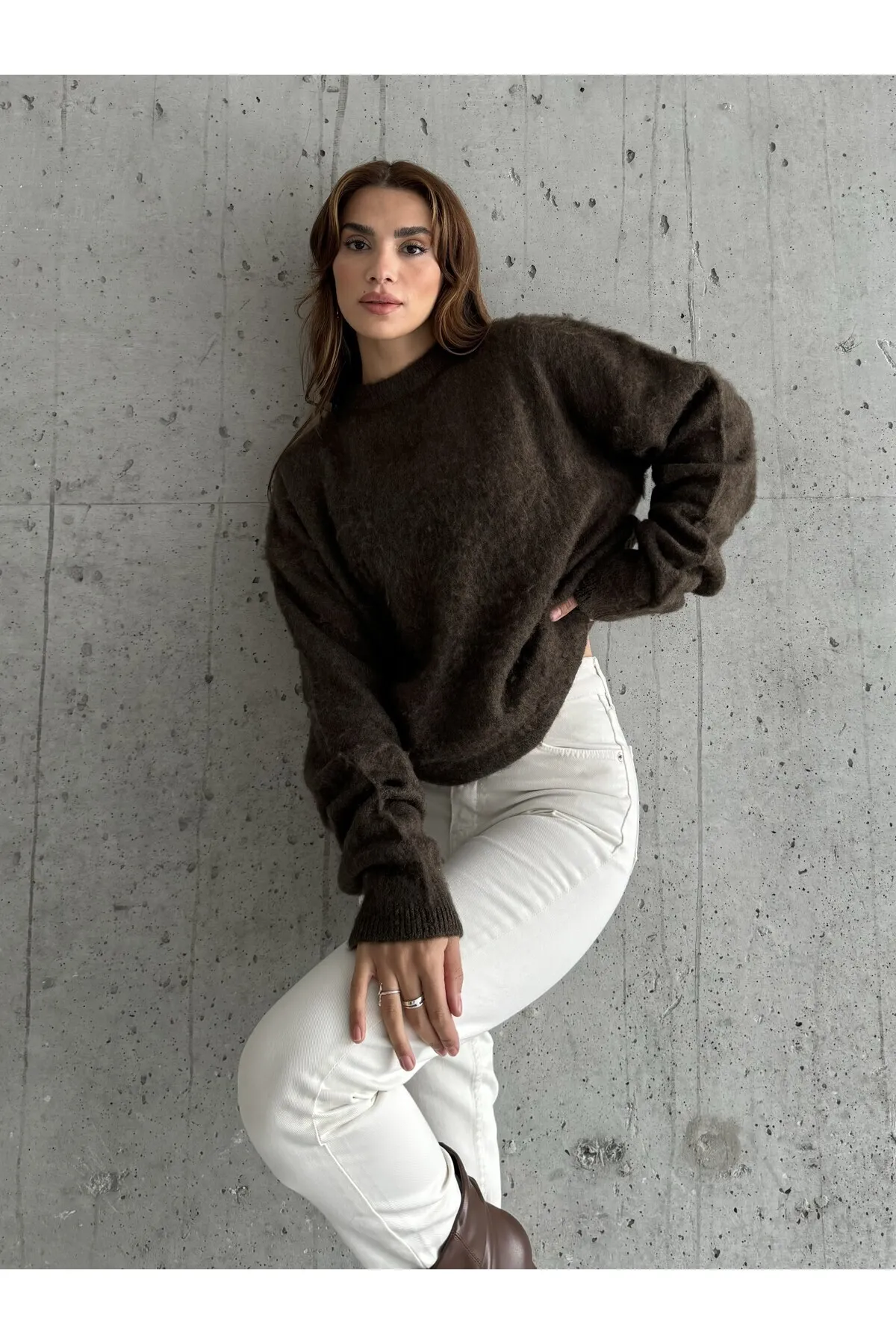 Laluvia  Pullover - Braun - Relaxed Fit
