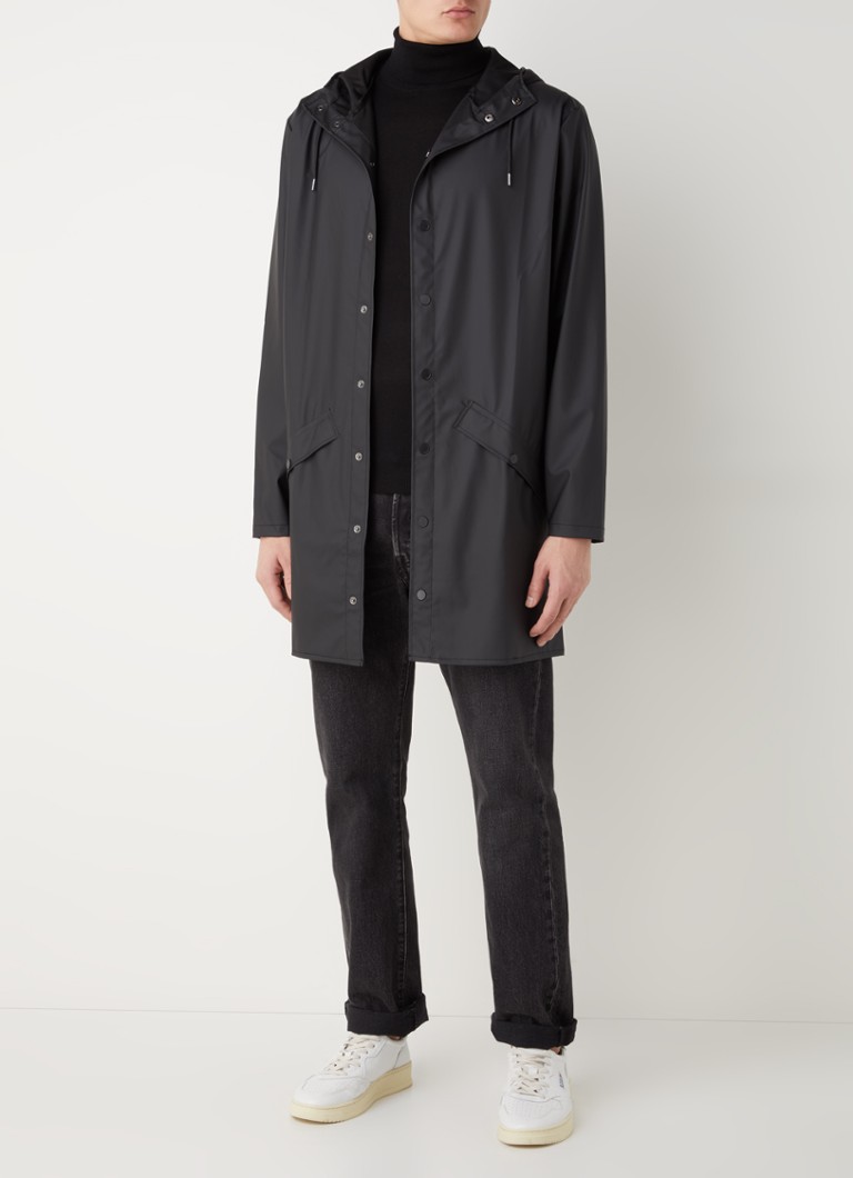 Chaqueta impermeable con capucha y bolsillos con solapa - unisex