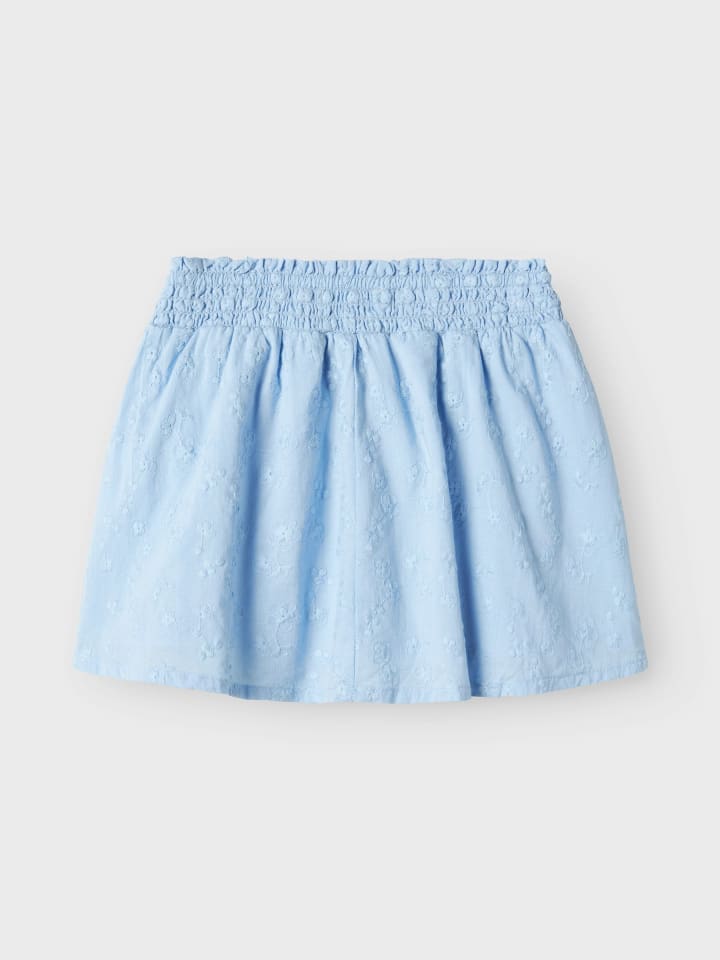 name it Rock mit Stickerei und elastischem Smokbund in Blau günstig kaufen