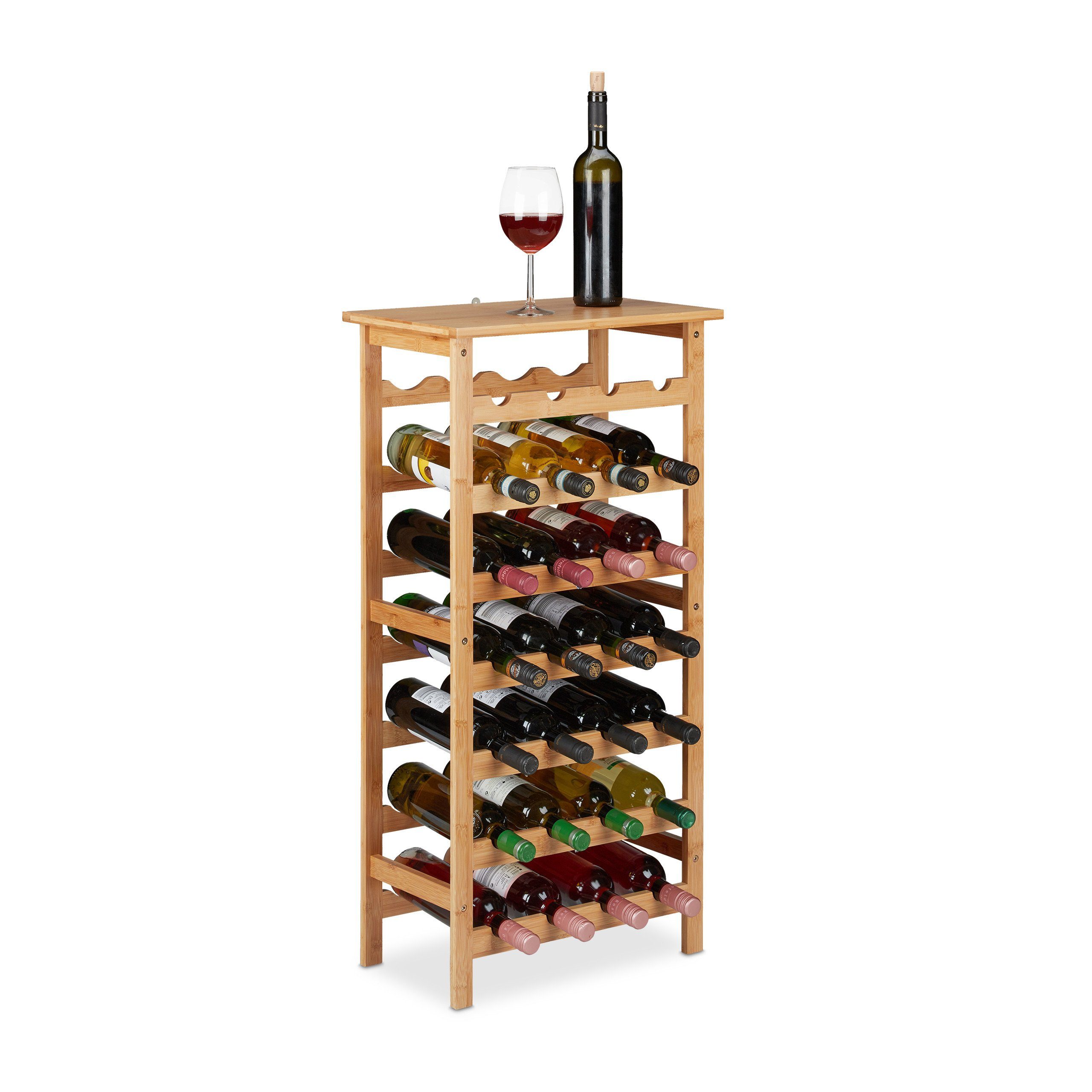relaxdays Weinregal Weinregal für 28 Flaschen