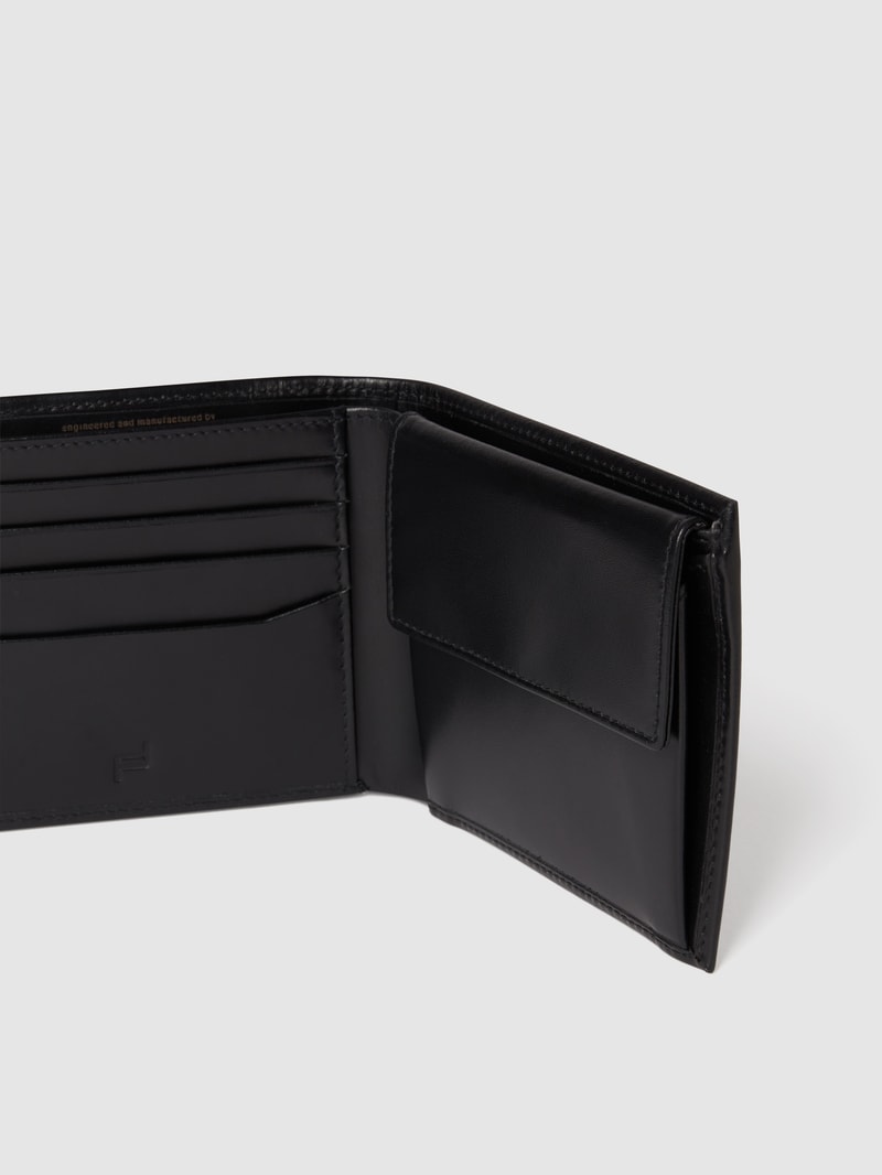 Portemonnaie aus Leder in schwarz