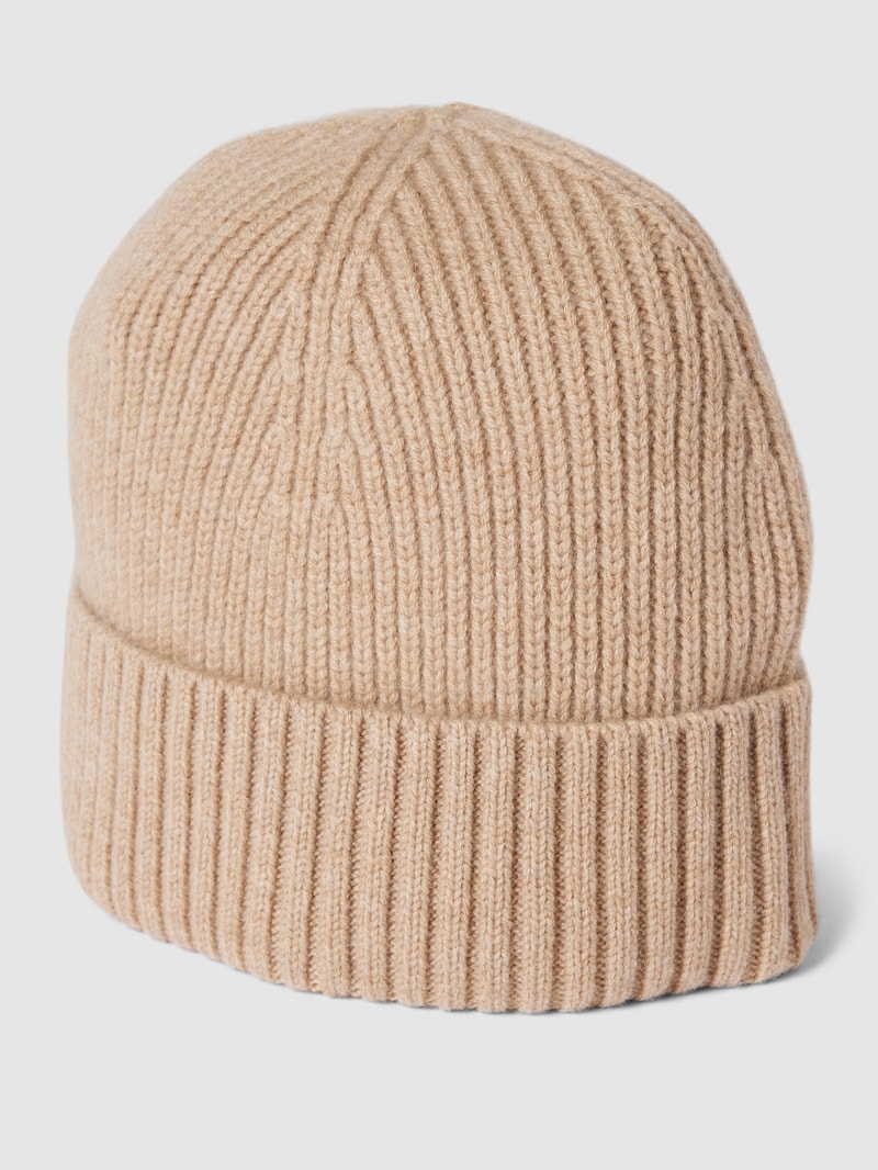 Beanie mit Kaschmir-Anteil in sand meliert