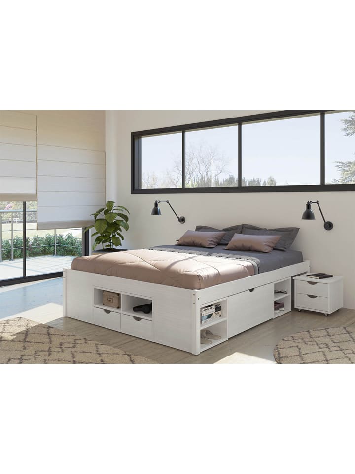 ebuy24 Bett Till Weiß 199 x 146 cm günstig kaufen onesize