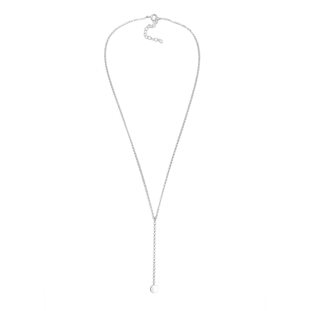 Elli Elli Collier Femmes Choker Chaîne en Y Plaquette Géo Argent Sterling 925 collier