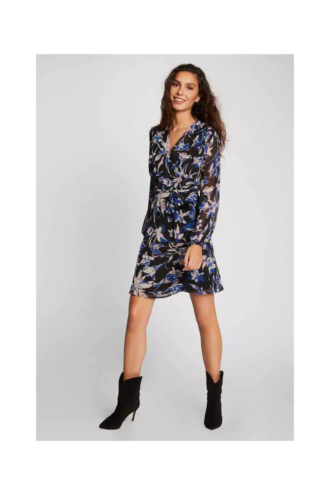 Morgan Robes Mi Longues Femme couleur noir
