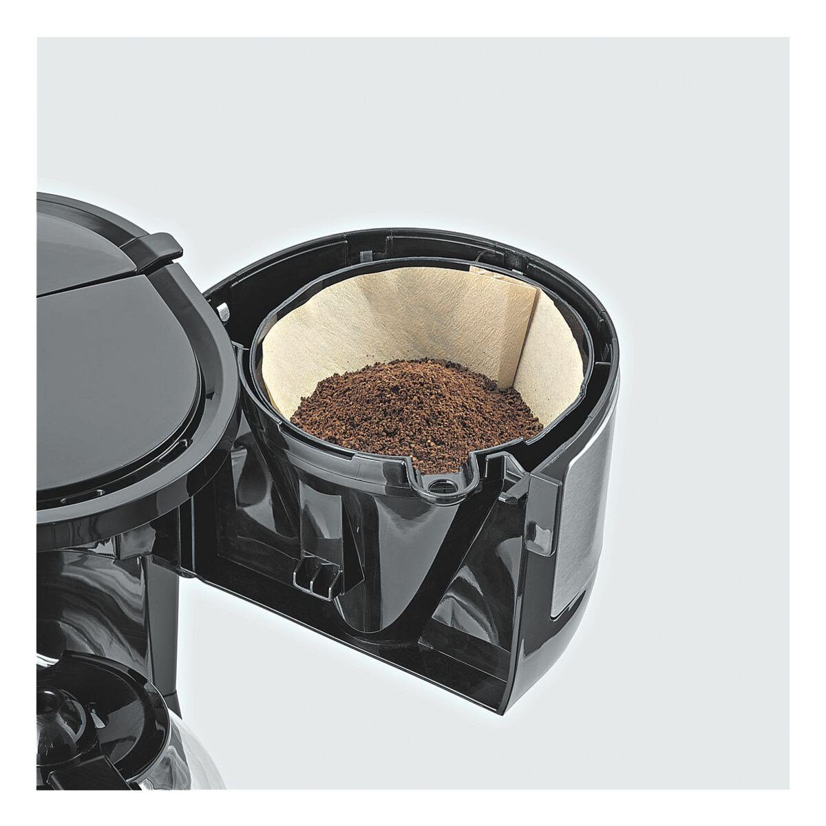 Severin Filterkaffeemaschine KA 4808, 0.56l Kaffeekanne, Kaffeemaschine Slim-Design mit Glaskanne, bis 4 Tassen, 750 Watt